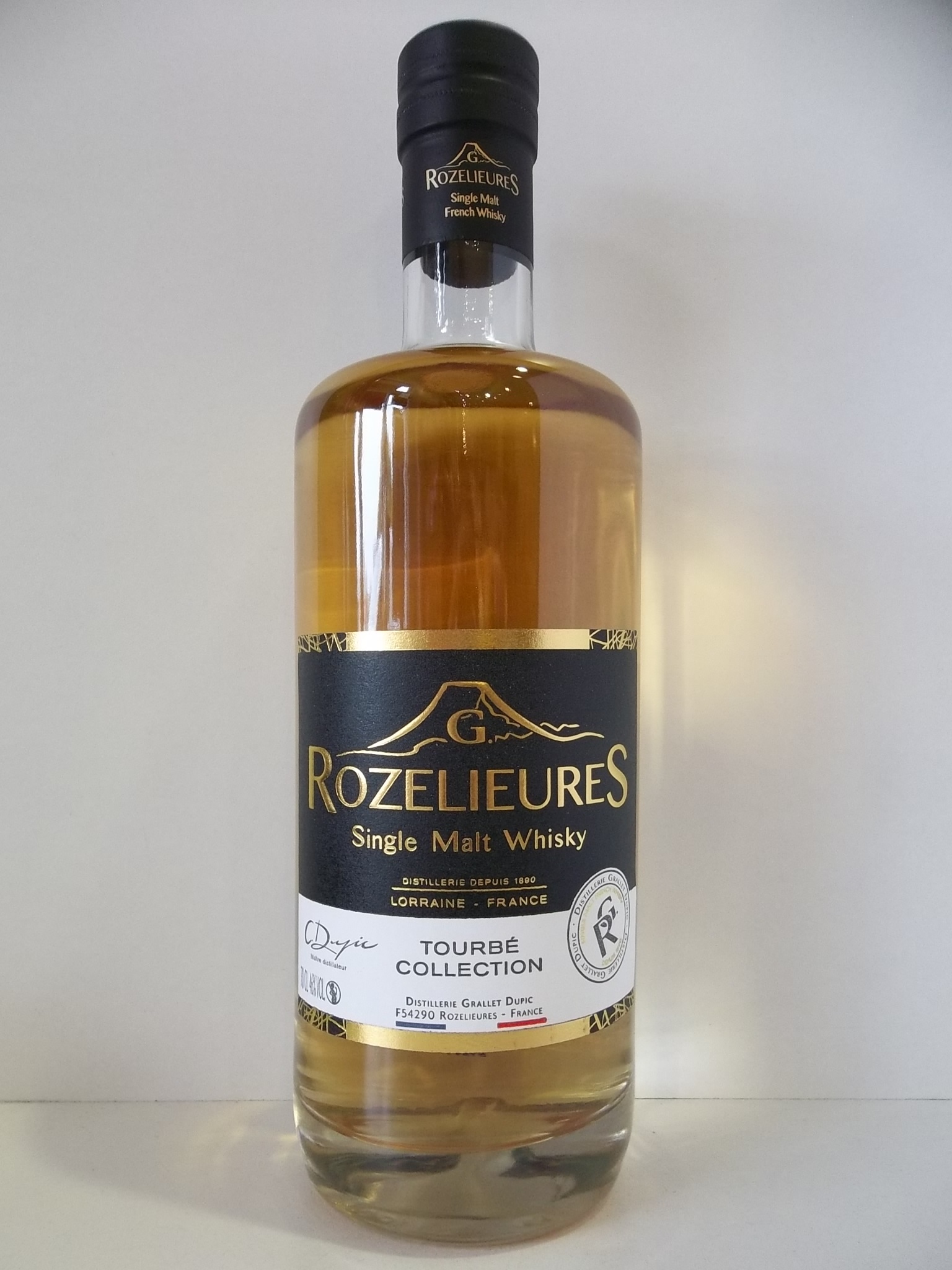 Whisky FrançaisROZELIEURES COLLECTION TOURBE 46°C