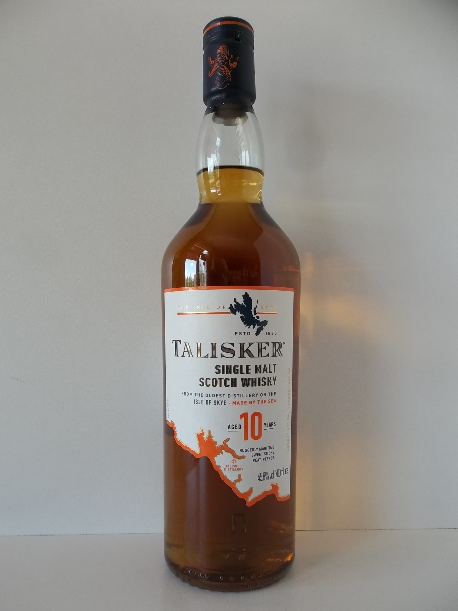 Scotch Whisky  TALISKER 10 ans 45.8°C Single Malt Ile de Skye