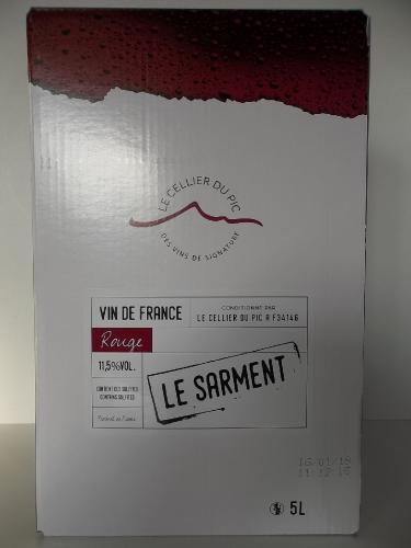 Bib 5 Litres Vin de Table Français 11.50°C RougeASSASLe Cellier du Pic