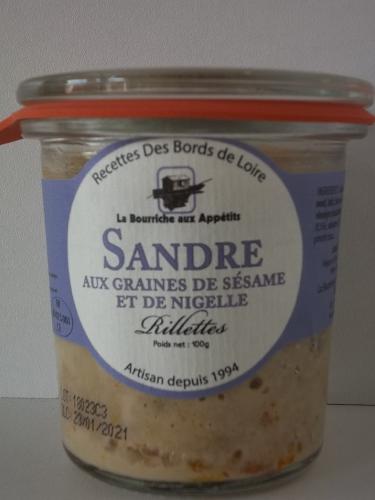 Rillettes de Sandre et graines de sésame et nigelles 100 gr La Bourriche aux Appétits
